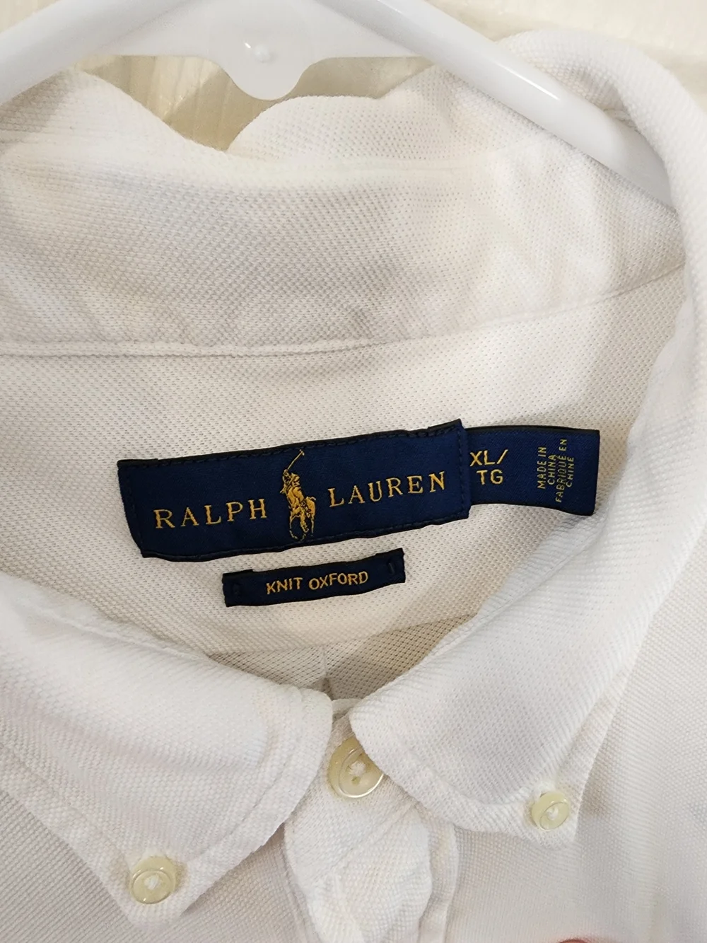 Ralph Lauren White Anchor-Embroidered Cotton Polo Shirt